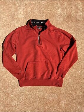 Kenneth Cole New York Red Quarter Zip Size M